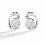 1.25 Carat Oval Solitaire Diamond Earrings - Image 3
