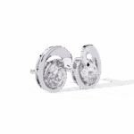 1.25 Carat Oval Solitaire Diamond Earrings - Image 4