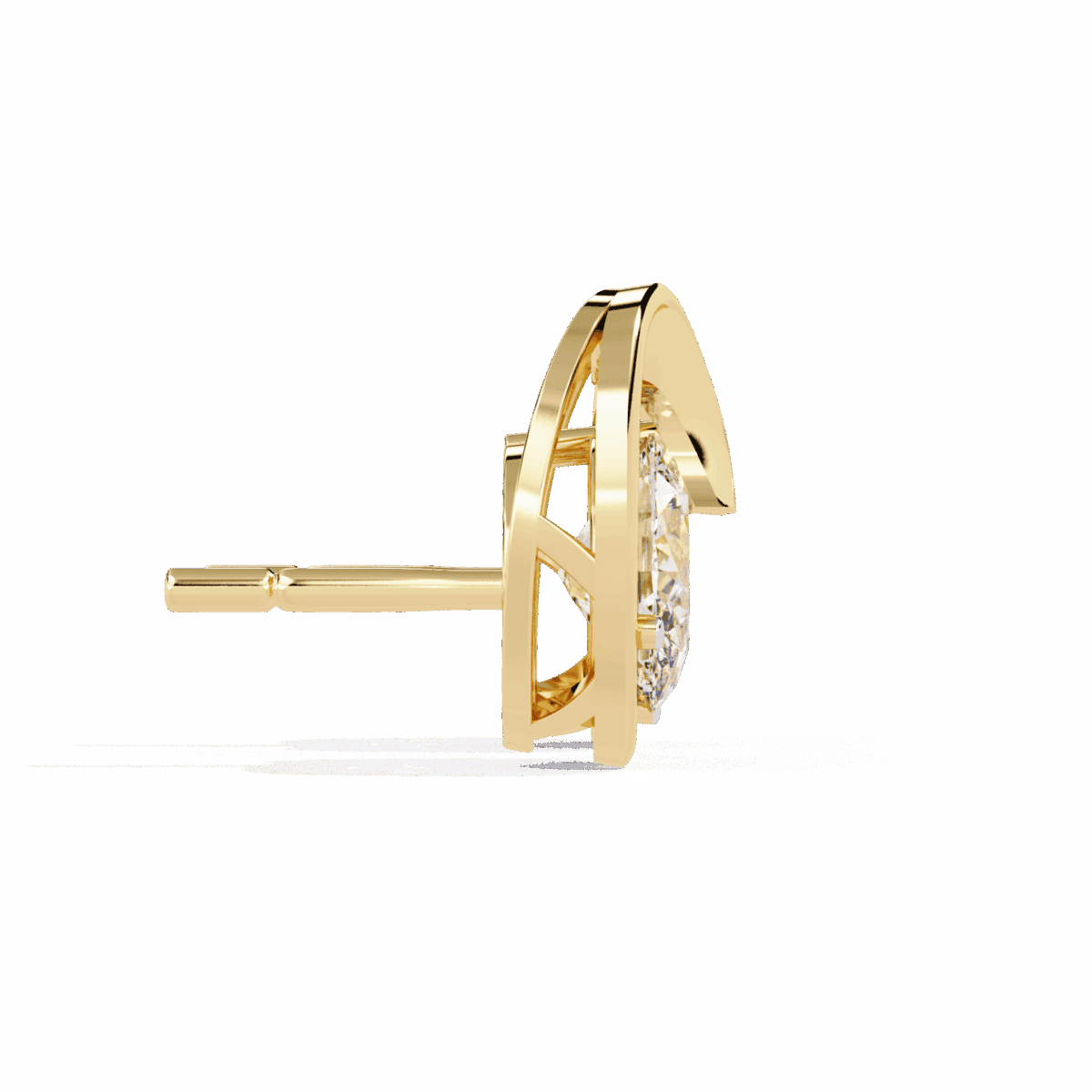 1.25 Carat Oval Solitaire Diamond Earrings  Image 6