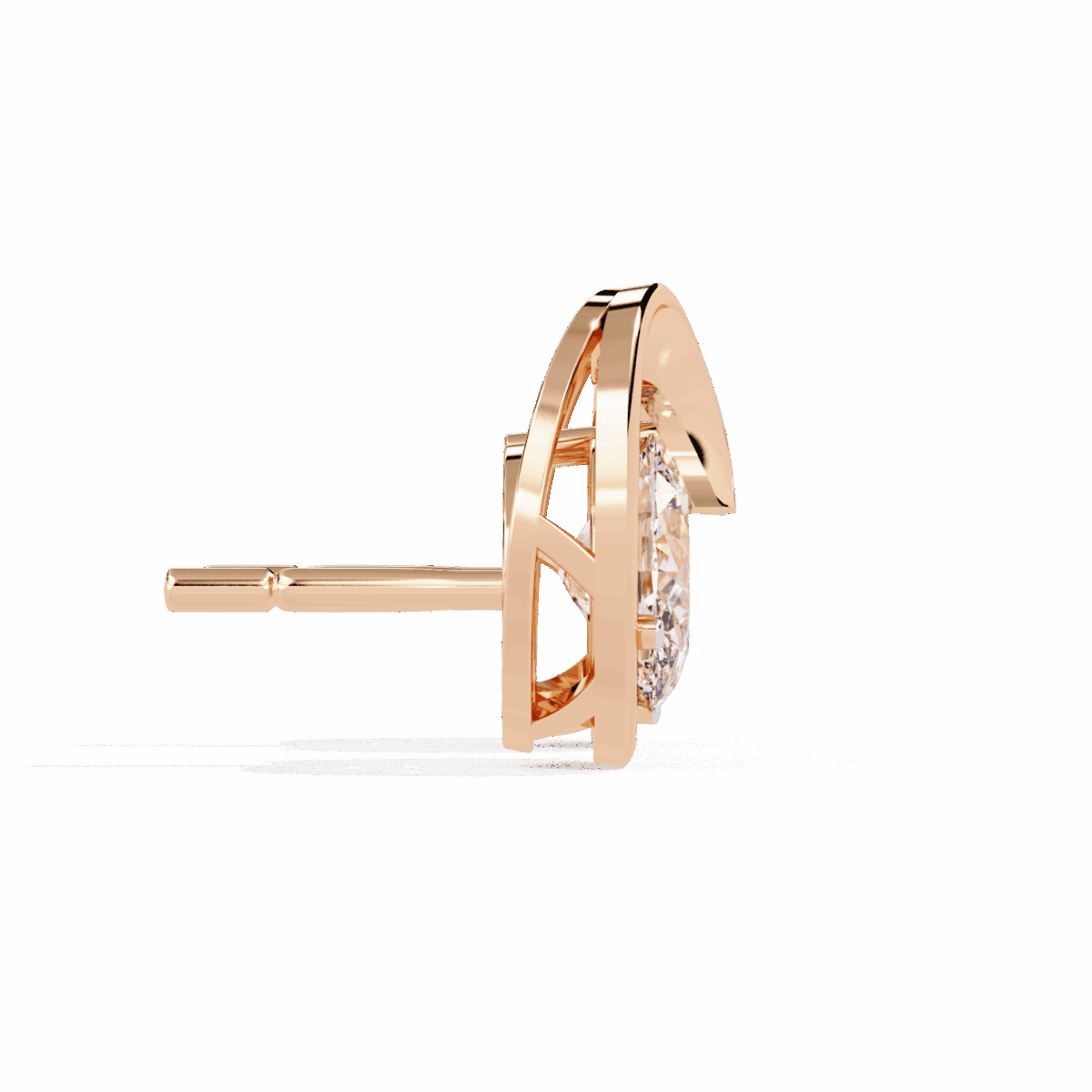 1.25 Carat Oval Solitaire Diamond Earrings  Image 10