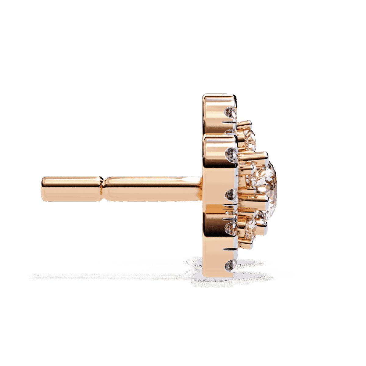 0.9 Carat Radiant Round Trio Diamond Stud Earrings  Image 10