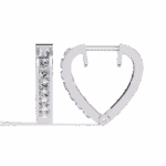 0.8 Carat Princess Channel Diamond Hoop Earrings - Image 4