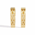 0.8 Carat Princess Channel Diamond Hoop Earrings - Image 7