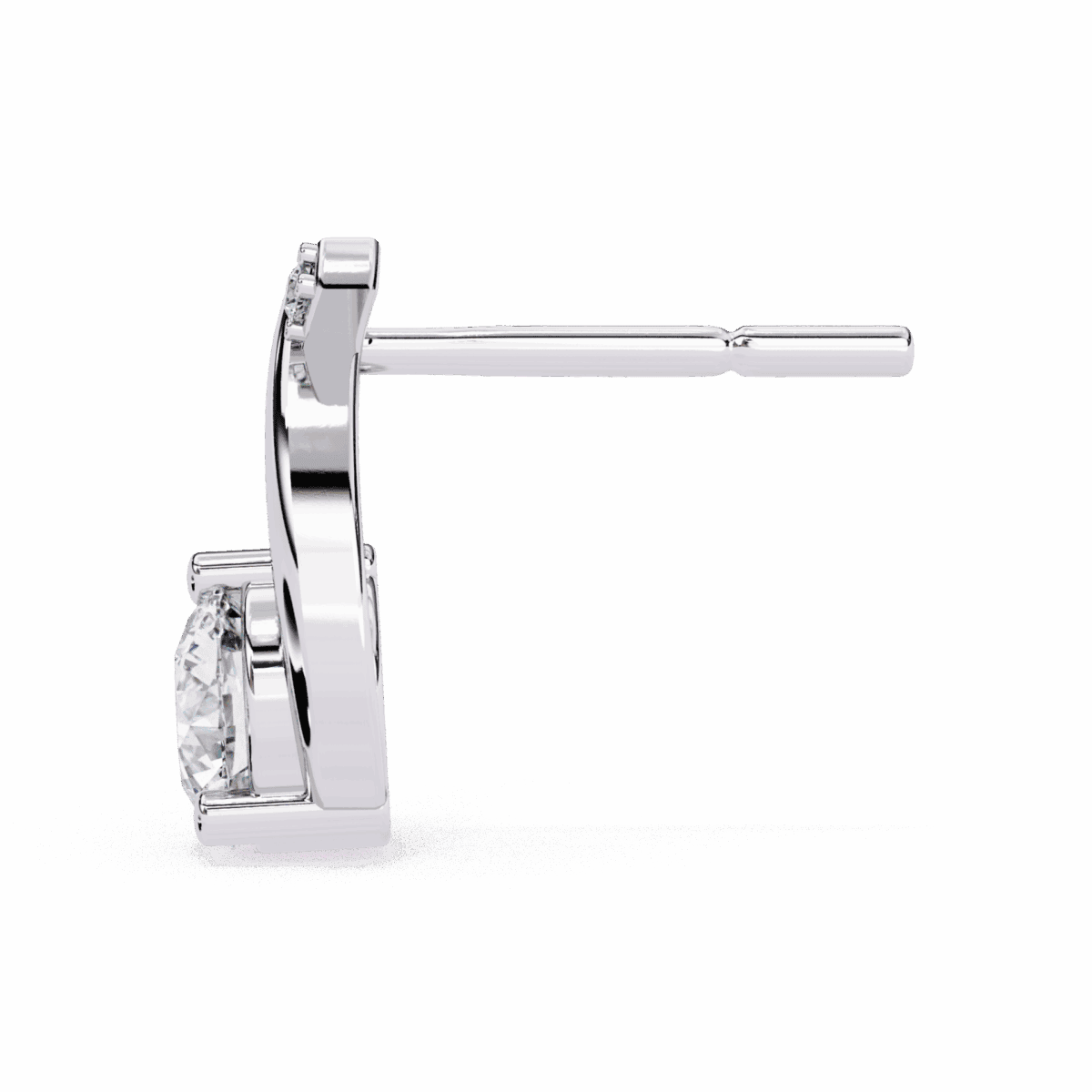 1.25 Carat Round Cluster Diamond Stud Earrings  Image 2