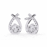 1.25 Carat Round Cluster Diamond Stud Earrings - Image 4