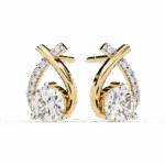 1.25 Carat Round Cluster Diamond Stud Earrings - Image 5