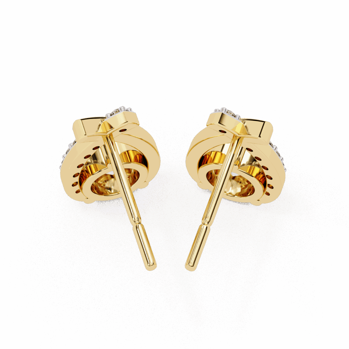 1.25 Carat Round Cluster Diamond Stud Earrings  Image 7