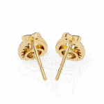 1.25 Carat Round Cluster Diamond Stud Earrings - Image 7