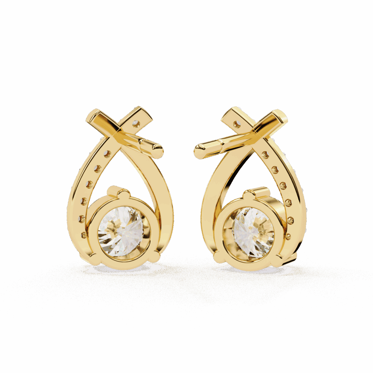 1.25 Carat Round Cluster Diamond Stud Earrings  Image 8