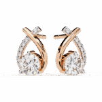 1.25 Carat Round Cluster Diamond Stud Earrings - Image 9