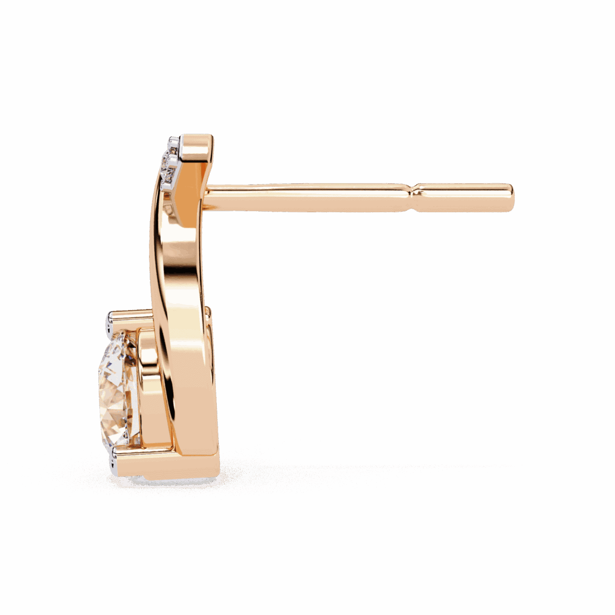 1.25 Carat Round Cluster Diamond Stud Earrings  Image 10