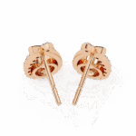 1.25 Carat Round Cluster Diamond Stud Earrings - Image 11