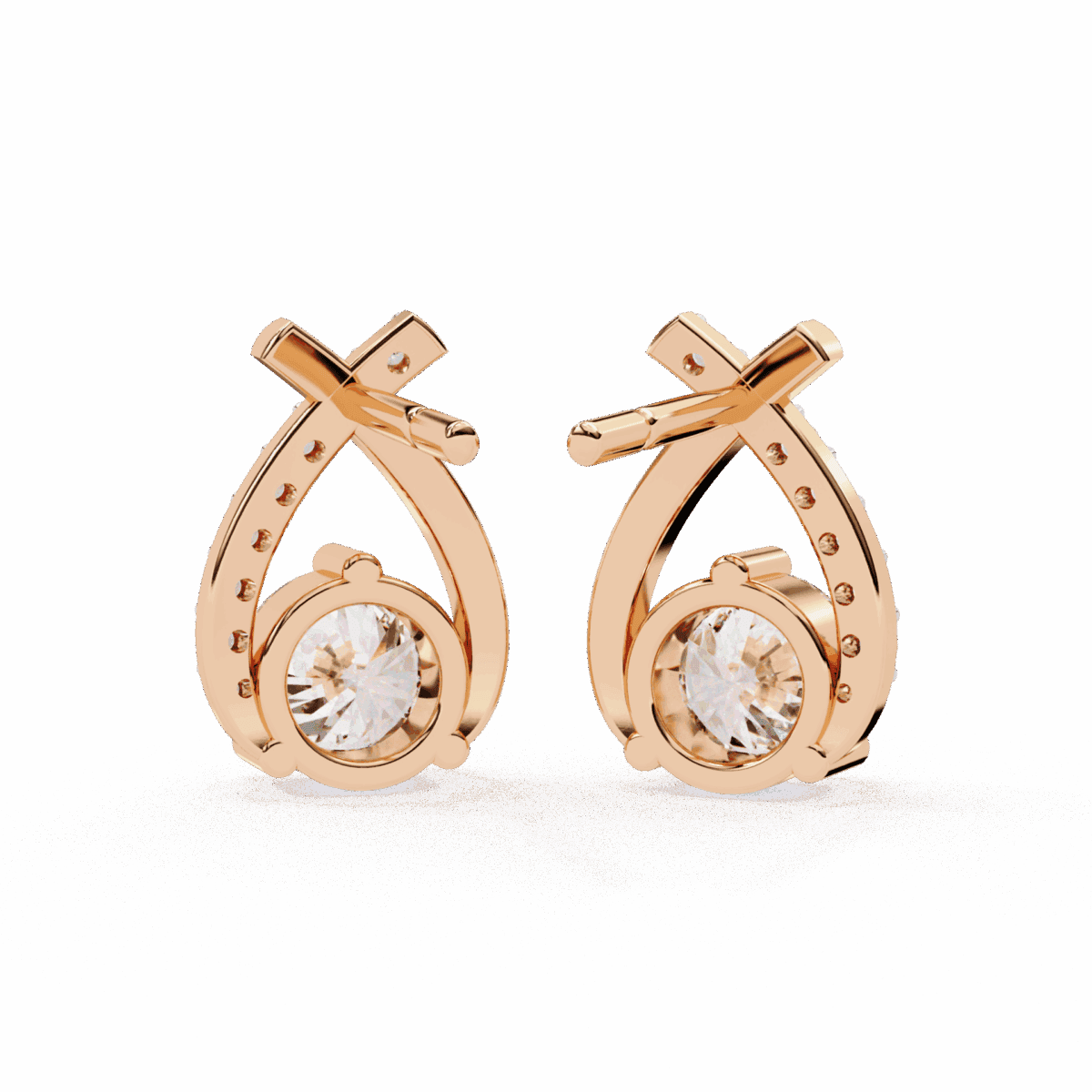 1.25 Carat Round Cluster Diamond Stud Earrings  Image 12