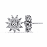 1.25 Carat Marquise and Round Diamond Stud Earrings - Image 4