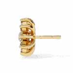 1.25 Carat Marquise and Round Diamond Stud Earrings - Image 5