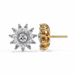 1.25 Carat Marquise and Round Diamond Stud Earrings - Image 7