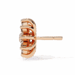 1.25 Carat Marquise and Round Diamond Stud Earrings - Image 8