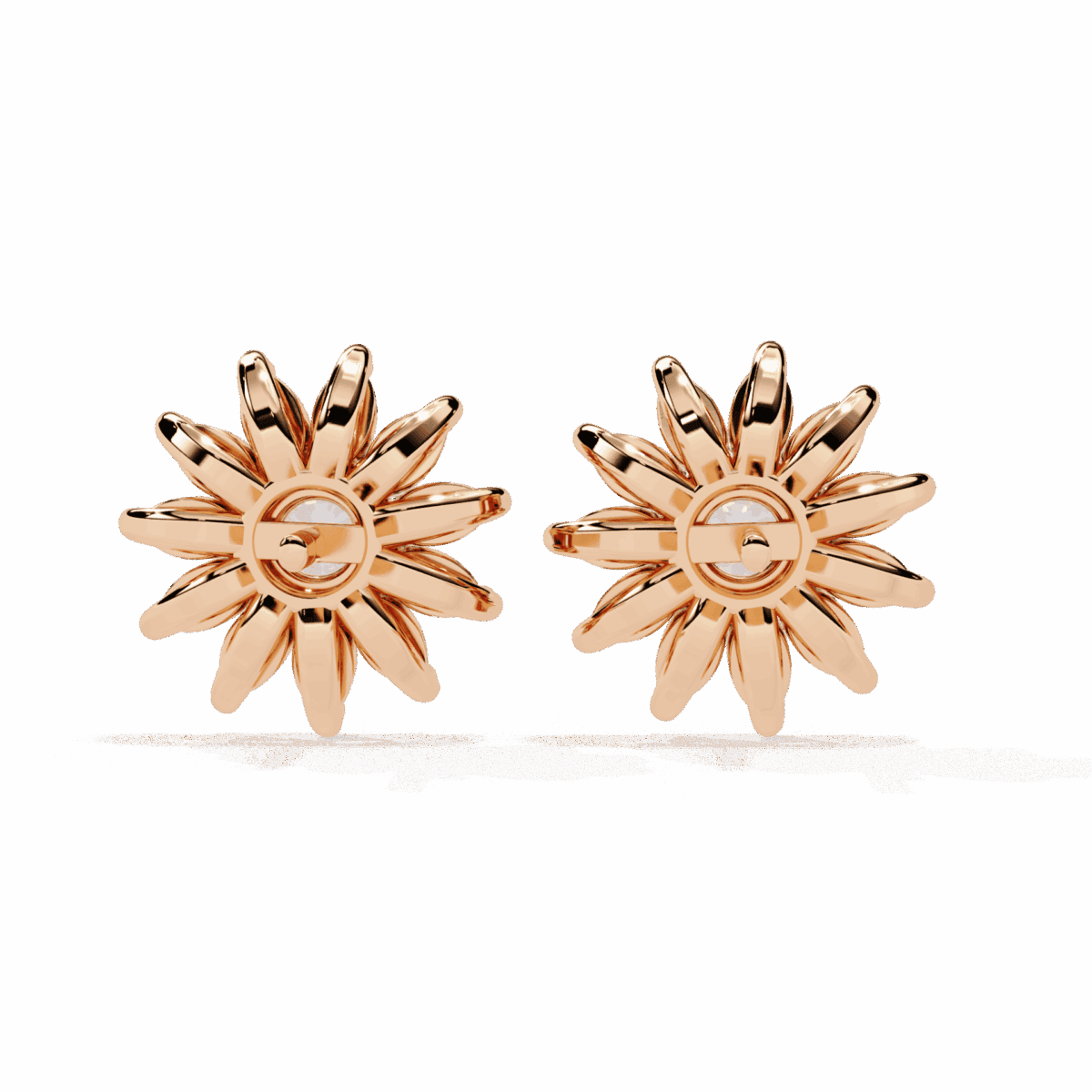 1.25 Carat Marquise and Round Diamond Stud Earrings  Image 9