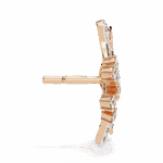 0.4 Carat Marquise and Round Diamond Cluster Stud Earrings - Image 9