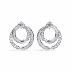 0.5 Carat Round Trio Diamond Stud Earrings