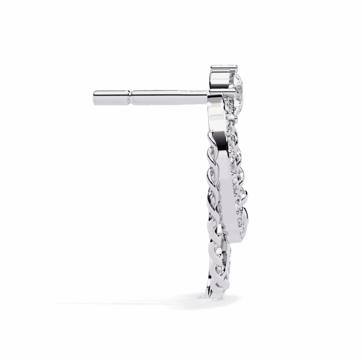 0.5 Carat Round Trio Diamond Stud Earrings  Image 2