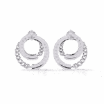 0.5 Carat Round Trio Diamond Stud Earrings - Image 3