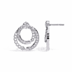 0.5 Carat Round Trio Diamond Stud Earrings - Image 4