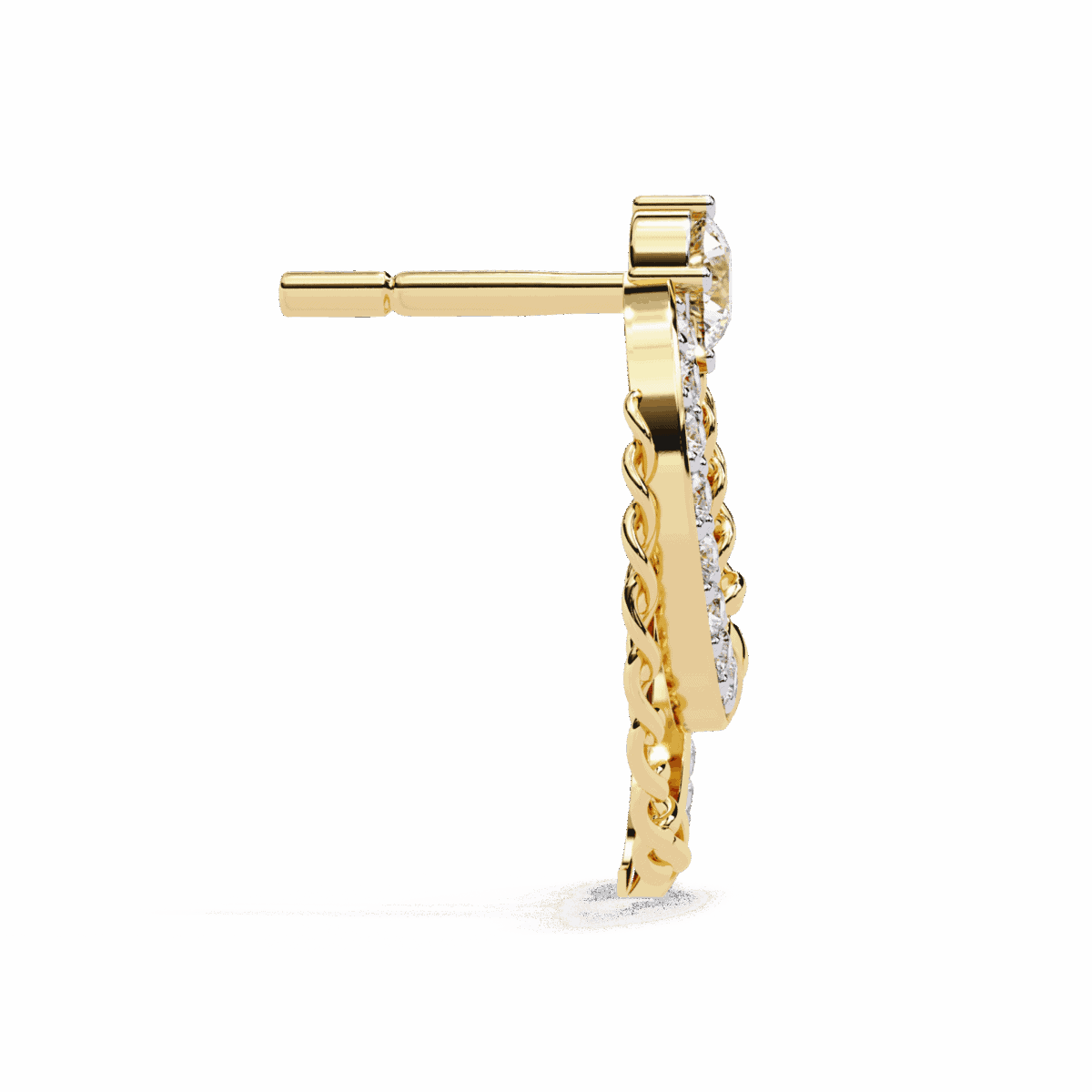 0.5 Carat Round Trio Diamond Stud Earrings  Image 6