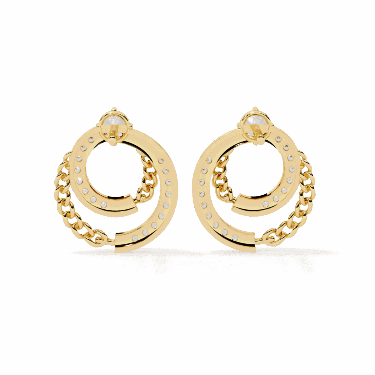 0.5 Carat Round Trio Diamond Stud Earrings  Image 7