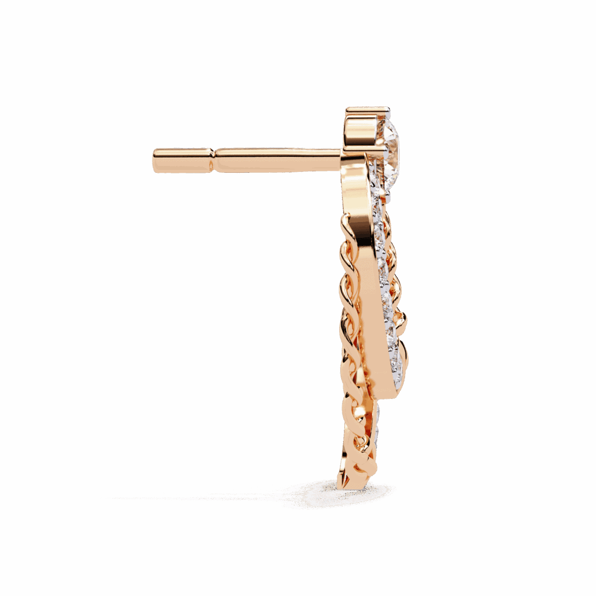 0.5 Carat Round Trio Diamond Stud Earrings  Image 10