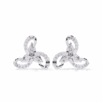 1.5 Carat Pear and Round Diamond Stud Earrings - Image 3