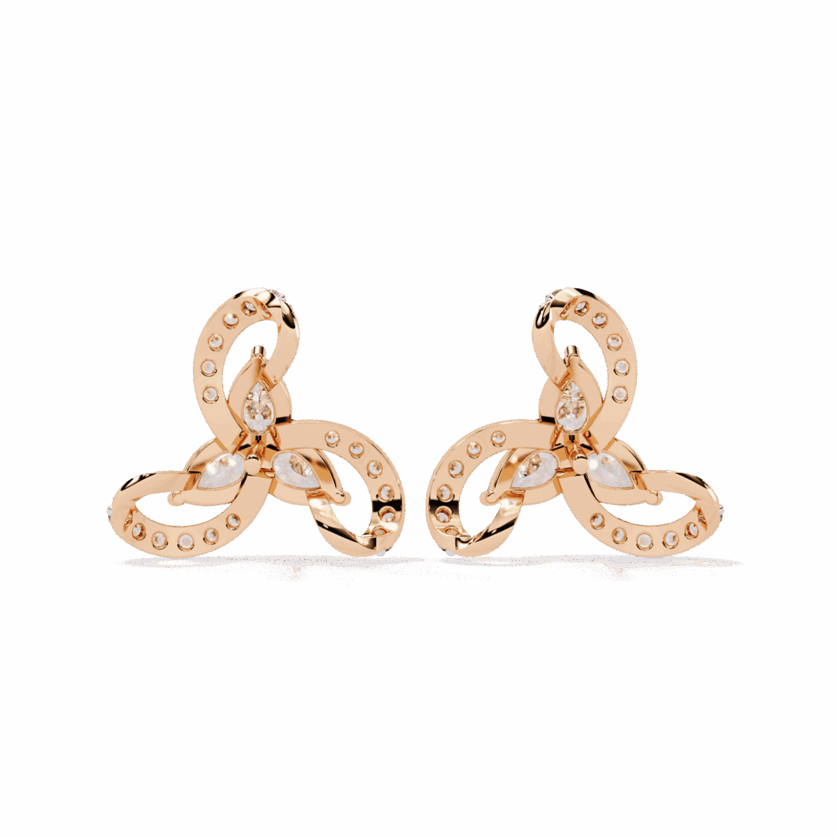 1.5 Carat Pear and Round Diamond Stud Earrings  Image 11