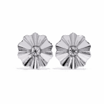 0.06 Carat Refined Round Solitaire Diamond Earrings