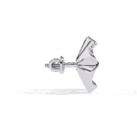 0.06 Carat Refined Round Solitaire Diamond Earrings - Image 2