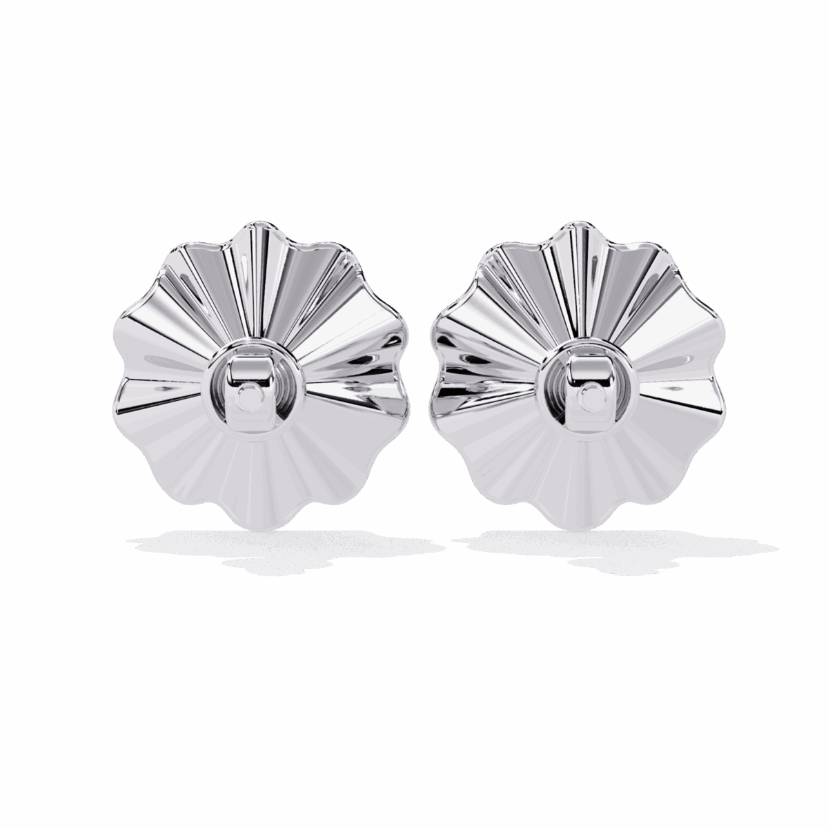 0.06 Carat Refined Round Solitaire Diamond Earrings  Image 3