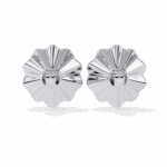 0.06 Carat Refined Round Solitaire Diamond Earrings - Image 3