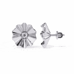 0.06 Carat Refined Round Solitaire Diamond Earrings - Image 4