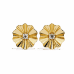 0.06 Carat Refined Round Solitaire Diamond Earrings - Image 5