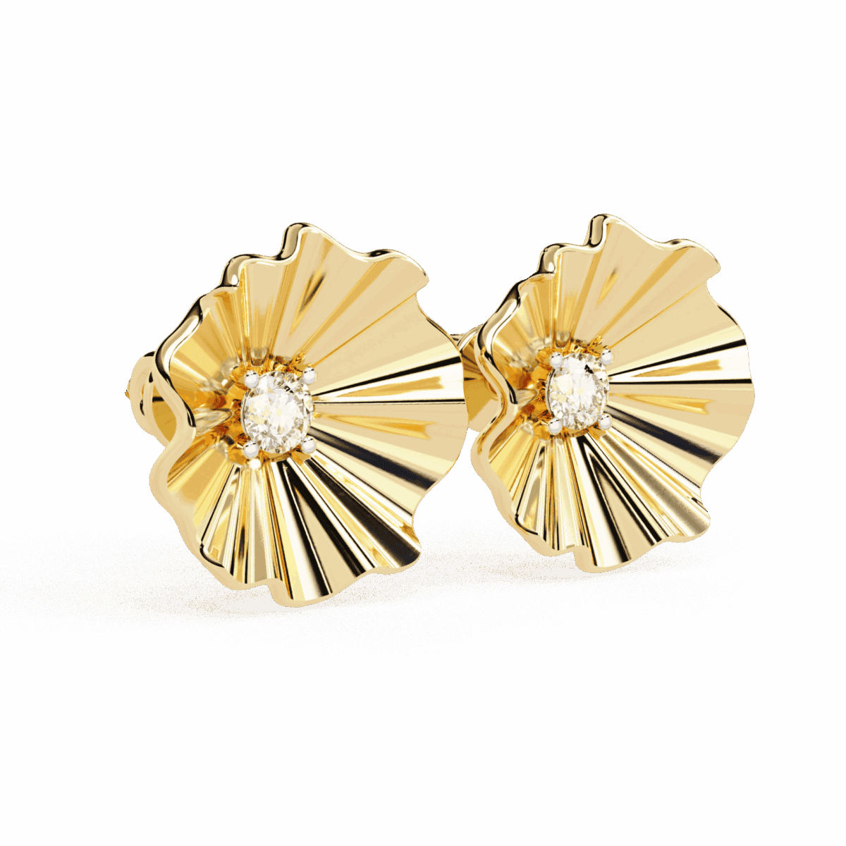 0.06 Carat Refined Round Solitaire Diamond Earrings  Image 8