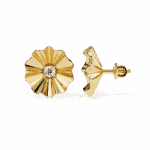 0.06 Carat Refined Round Solitaire Diamond Earrings - Image 9