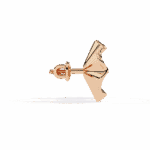 0.06 Carat Refined Round Solitaire Diamond Earrings - Image 11