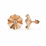 0.06 Carat Refined Round Solitaire Diamond Earrings - Image 13