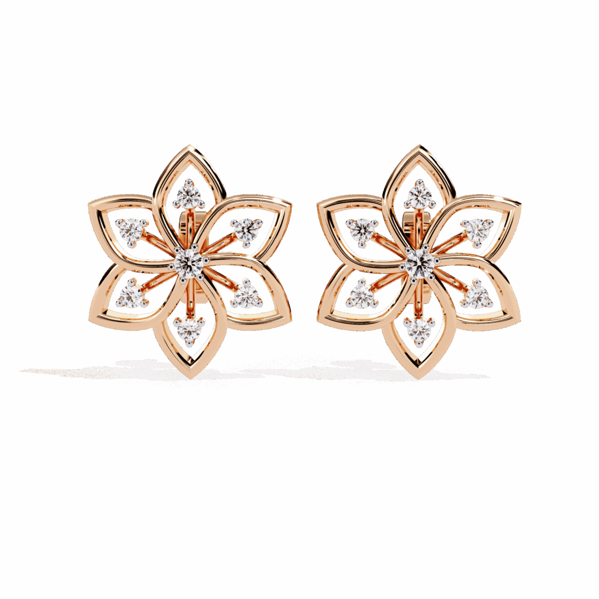 0.1 Carat Twin Round Diamond Stud Earrings  Image 10