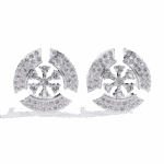 0.5 Carat Round Diamond Cluster Stud Earrings