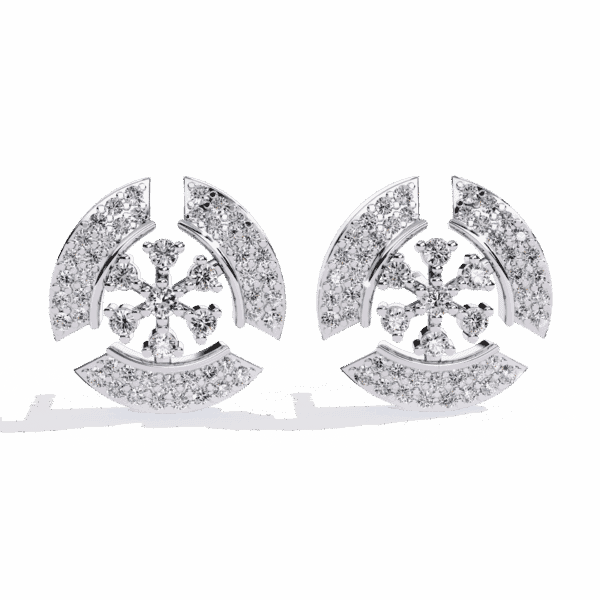 0.5 Carat Round Diamond Cluster Stud Earrings