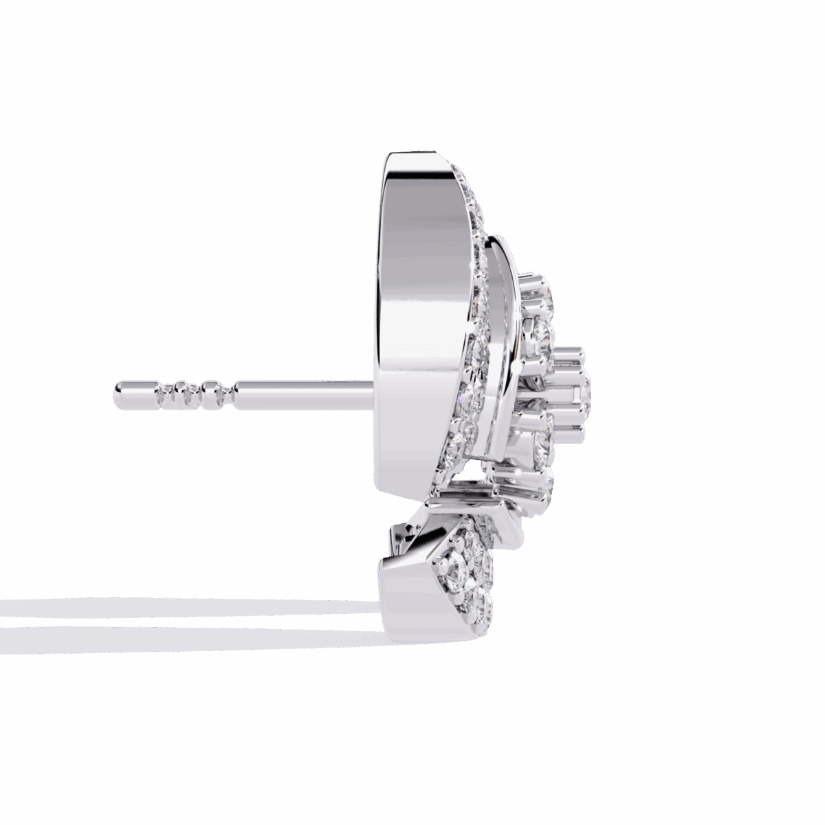 0.5 Carat Round Diamond Cluster Stud Earrings  Image 2