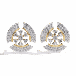 0.5 Carat Round Diamond Cluster Stud Earrings - Image 5