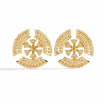 0.5 Carat Round Diamond Cluster Stud Earrings - Image 7