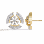 0.5 Carat Round Diamond Cluster Stud Earrings - Image 8