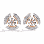 0.5 Carat Round Diamond Cluster Stud Earrings - Image 9